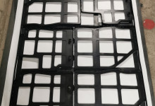 Floor mats for the back car seat. Working surface height 32mm