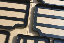 Floor mats for the back car seat. Working surface height 32mm
